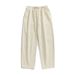 Men's Clothing Retro Sand Washed Loose Casual Pants Men's Spring Style Trendy Brand All Match Three Dimensional Pleated Design Plus Velvet Trousers_viptrois.com