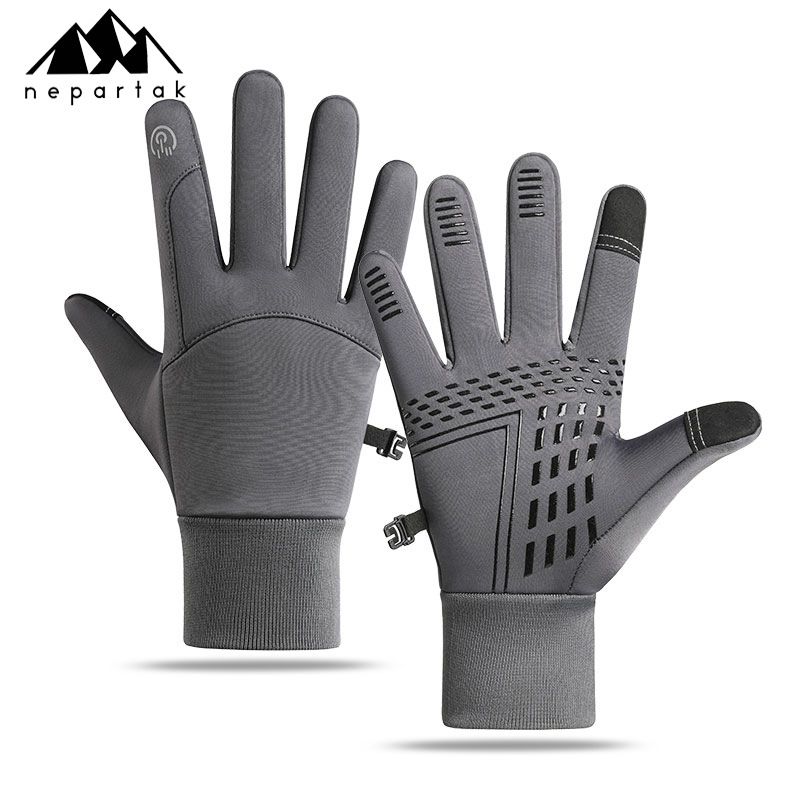 Men's Gloves New autumn and winter cycling gloves to go out windproof and waterproof plus velvet thickened cycling non slip wear resistant warm gloves_viptrois.com