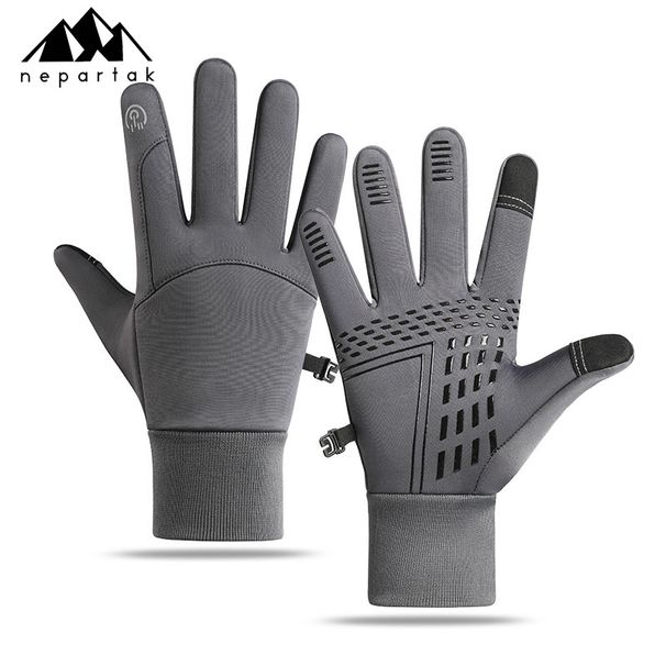 Men's Gloves New autumn and winter cycling gloves to go out windproof and waterproof plus velvet thickened cycling non slip wear resistant warm gloves_viptrois.com