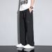 L-10Xl New Plus Size Men's Ice Silk Nylon Fabric High Elastic Summer Versatile Sports Casual Long Pants_viptrois.com