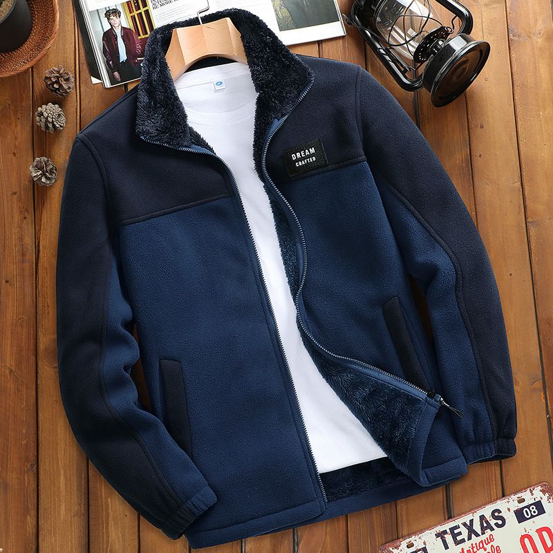 Men's Polar Fleece Jacket – Outdoor & Casual Winter Wear | Soft Velvet Lining | Sizes M-5XL_viptrois.com