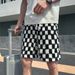 Men's Retro Checkered Casual Shorts Style High Street Loose Fit Sporty Five Point Pants Summer New Arrival_viptrois.com