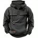 Men's Autumn And Winter Hooded Youth Hoodie, Men's Workwear Solid Color Casual Hoodie Jacket_viptrois.com