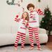 Christmas Snowman deer letter striped Christmas family dress printed home wear_viptrois.com