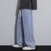 Men's Clothing Spring And Summer Straight Jeans Loose Wide Leg Pants Boys' Trendy Handsome Trousers_viptrois.com