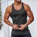 Men's Clothing Men's Knitted Vertical Stripes Fitness Fashion I Shaped Slim Vest Men's Summer Breathable Sports Vest Men_viptrois.com