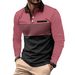 Nordmann European American Cross-Border Spring And Autumn Fashion Long Sleeve Printed With Pocket Men's Sports Polo Shirt Top_viptrois.com