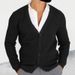 Men's Slim Fit V-Neck Knit Cardigan Long Sleeve Sweater Coat Casual Winter Warm Pullover For Everyday Wear_viptrois.com