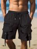 Summer Men's Wear, Ins Workwear, Multi-pocket Casual Five-inch Straight Shorts, Drawstring Workwear Pants_viptrois.com