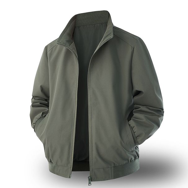 Men's Autumn Men's Wear 2025 New Style Jacket For Middle-aged Men, Stand-up Collar, Fashionable, Casual And Simple Top For Dad_viptrois.com