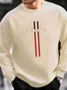 Men's Loose And Casual Fashionable Paris Letter Pattern Printed Round Neck Long Sleeved Sweatshirt Suitable For Autumn And Winter Wear_viptrois.com