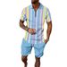 Men's Clothing Casual Sports Short Sleeved Shorts Two Piece Suit_viptrois.com