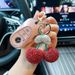 Sparkling Cherry Keychain - Ceramic Rhinestone Car Keys & Bag Charm (Perfect Gift For Her)_viptrois.com