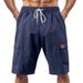 Men's Clothing Men's Linen Shorts Casual Loose Workwear Multi Pocket Squat Jogging Beach Style Summer For Formal & Casual_viptrois.com
