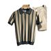 Summer Men's Knitted Short Sleeved Polo Shirt Korean Slim Fashion All Match Casual Lapel Half Sleeved T Shirt Bottoming Shirt_viptrois.com