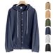 Men's Clothing Button-Up Linen Shirt – Oversized Casual Hooded Long-Sleeve (S-XXXL, Breathable Cotton-Linen Blend, Beach & Streetwear, Neutral Tones)_viptrois.com