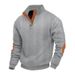 Men's Jacquard Knit Pullover – Winter-Ready Stand Collar Sweatshirt (S-Xxxl, 15 Colors) | Outdoor & Casual Streetwear_viptrois.com