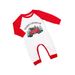 Christmas tree letters plaid Christmas family dress printed home clothes pajamas_viptrois.com