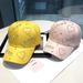 Jichu rhinestone letter love cap for women Korean style internet celebrity fashion hard top baseball cap for spring and summer shopping sun protection_viptrois.com