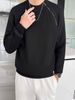 Retro Knit Sweater For Men - Oversized Pullover With 3D Jacquard (M-3XL, Black/White/Gray)"_viptrois.com