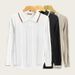 Men's Breathable Color-Block Knit Polo Shirt - Stretch Fit Business Casual Pullover With Contrast Collar (S-5XL)_viptrois.com