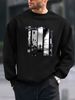 Men's Loose Casual Fashionable Landscape Pattern Printed Round Neck Long Sleeved Sweatshirt For Autumn And Winter_viptrois.com