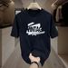 【DORAE】2026 Breathable T-shirt (Eco Cotton) Black (3D Print & Retro Graffiti) – Pioneer Style For Weekend Getaway_viptrois.com