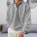 2026 Autumn Long-Sleeved V-Neck Men's Loose Collar Sweater Men's Clothing_viptrois.com