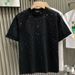 2026 Summer Fashion Men's Short-Sleeved T-Shirt With Star Embroidery And Glittered Beads On The Sleeve And Half-Sleeve T-Shirt_viptrois.com