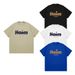 Trendy Brand Short-sleeved Small Round Neck Pure Cotton Loose Large Size Japanese Printed Summer Men's American Black Bottoming Shirt_viptrois.com