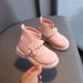 Child's shoes Fashion Princess small shoes Children's plush patent leather big head dance shoes flying knit leather shoes_viptrois.com