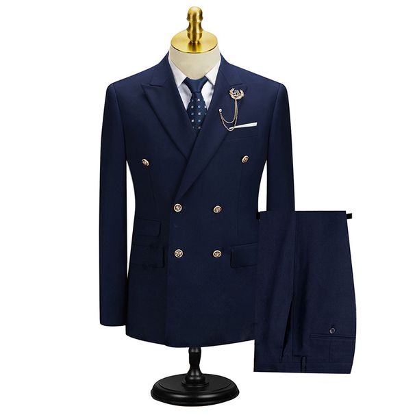 Men's Clothing Large Size Spring New Men's Wedding Dress Color Suit Groomsmen Suit Two Piece Suit_viptrois.com