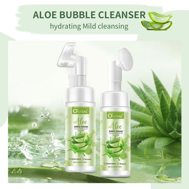 OCHEAL Avocado Aloe Vera Cleanser 150ml Mousse Bubble Amino Acid Facial Cleanser Oil Control Wash And Unload 2-in-1_viptrois.com