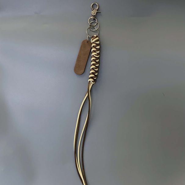 Cleanfit Creative Retro Braided Wax Rope Couple Chain Bag Keychain Trendy Niche Bag Pendant_viptrois.com
