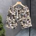 Men's Cartoon Bear Print Outdoor Wear Five Point Floral Shorts Trendy Brand New Summer_viptrois.com