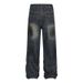 Men's Clothing Fashionable Brand, Stylish, Niche Design Pants, Hot Diamond Loose Straight Wide Leg Casual Jeans, Straight Pants For Men And Women_viptrois.com