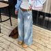 Men's Clothing American High Street Printed Jeans Men And Women's New Style Washed Wide Leg Overalls Casual Straight Long Pants_viptrois.com
