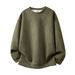 Men's Clothing Solid Color Suede Round Neck Sweatshirt Jacket Men's Solid Color Suede Fleece Pullover Hoodie Casual Loose Fit Big Size Sweatshirt_viptrois.com