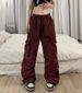 Men's Clothing Women's High Waisted, Slimming Cargo Pants, New Spring/summer Style, Versatile, Loose, Straight Leg, Floor Length Trousers._viptrois.com