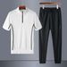 Men's Clothing Sports Suit Short Sleeved Trousers Sportswear Breathable Running Fitness Clothes Two Piece Suit_viptrois.com