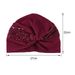 Men's Hats New Spring And Summer Fashion All Match Simple Indian Hat Cross Solid Color Sequin Flower Turban Hat Pleated Ethnic Hat_viptrois.com
