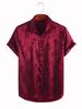 Men's Short-sleeved Shirt With High-end And Fashionable Style, Embossed Jacquard Lapel Button, Men_viptrois.com