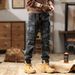 Men's Camouflage Cargo Pants - Military Style Workwear Trousers With Multiple Pockets, Cotton Blend, Relaxed Fit, Slim Cuff For Outdoor & Casual Wear_viptrois.com