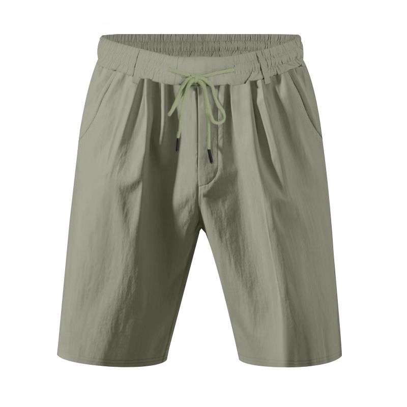 Men's Clothing Men's Loose Straight Leg Shorts Breathable Linen Summer Beachwear Five Point Design For Formal & Casual_viptrois.com