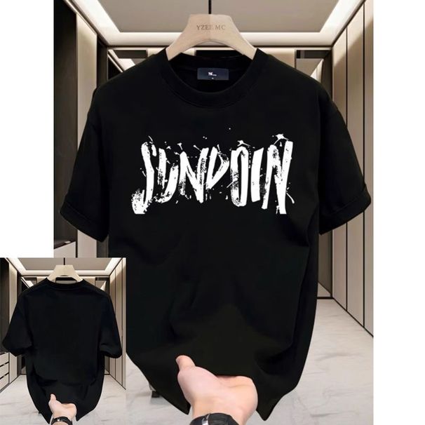 Cotton Short Sleeved American Men's And Women's High Street Printed Trendy Loose Half Sleeved Versatile European And American Top Handsome New T-shirt_viptrois.com
