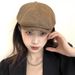 Blogger Style Forward Women Summer Cotton Linen Breathable Ins Korean Version British Beret Reversible Baseball Cap For_viptrois.com