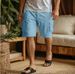Men's Clothing New Cotton And Linen Work Shorts Drawstring Elastic Waist Straight Leg Solid Color Breathable Daily Beach Five Point Casual Shorts_viptrois.com