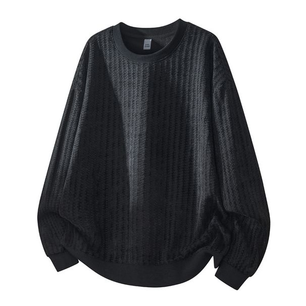 Men's Japanese Stripe Heavyweight Long Sleeve T-Shirt – Oversized Casual Streetwear Top (Unisex Relaxed Fit, Breathable Polyester)_viptrois.com