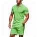 Men's Clothing Casual Loose Short Sleeved Shorts Sports Suit_viptrois.com
