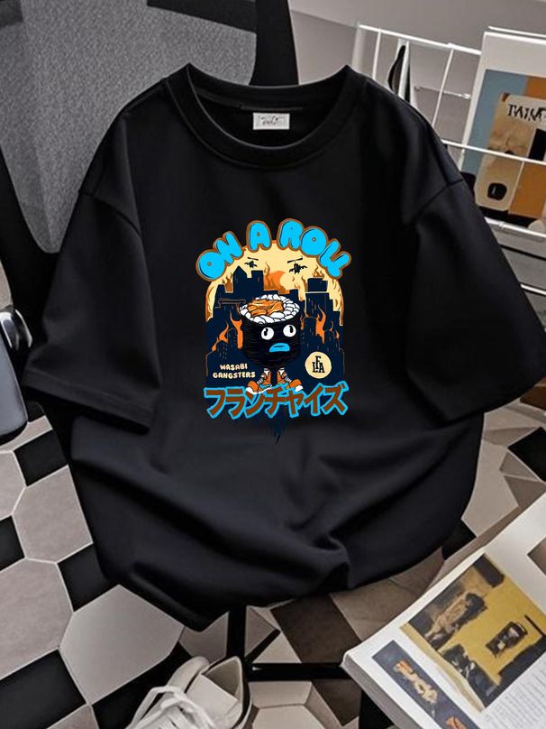 Franchise Los Angeles FLA Shirt Mens Medium Sushi Roll Wasabi Gangster FLAW Top For Everyday Wear Unisex Graphic Comfortable Streetwear Slightly_viptrois.com